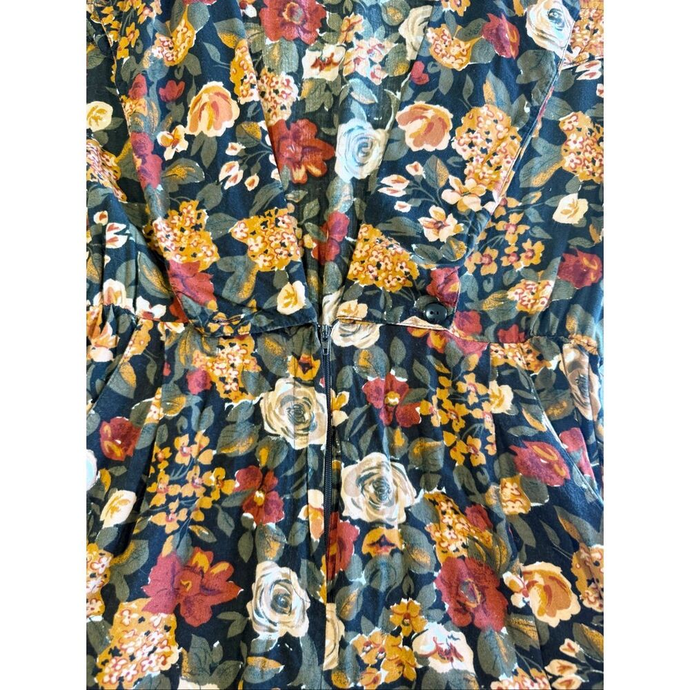 90s vintage floral boho Jamie Brooke romper - Picture 2 of 7